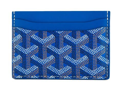 goyard blue card wallet